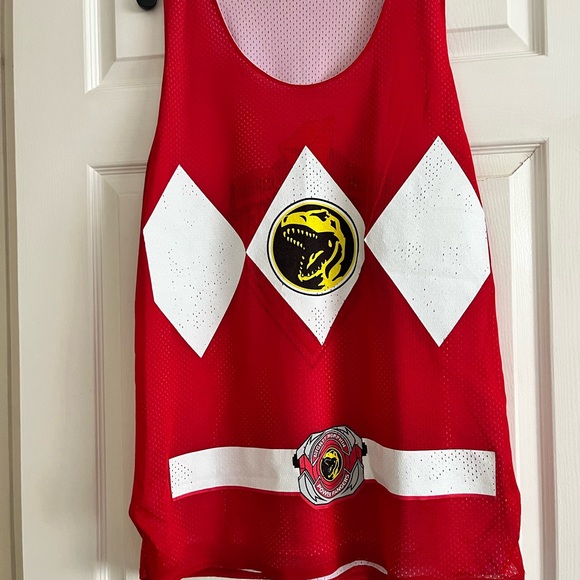 Power Rangers Red Ranger Jersey Tank Top - Picture 4 of 5